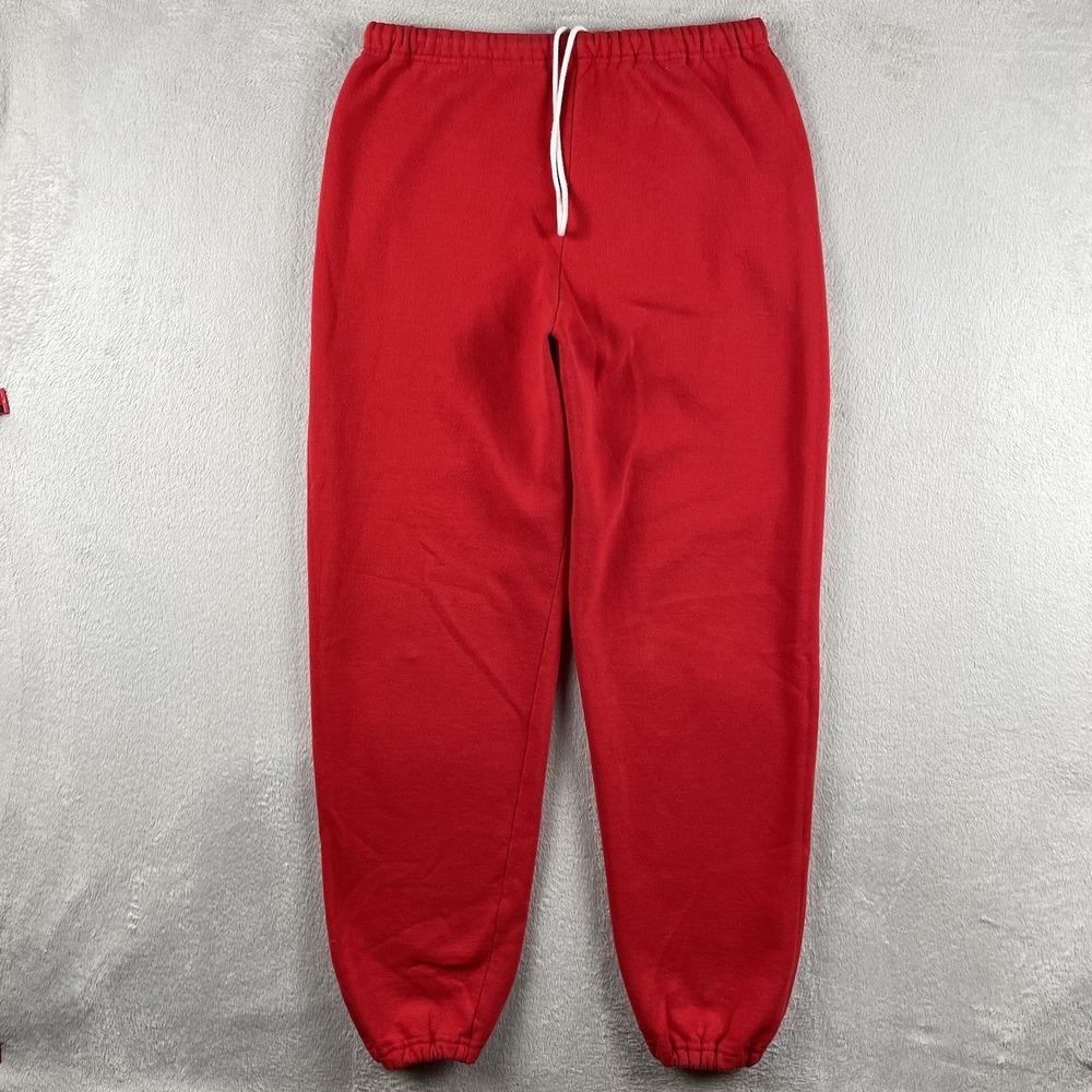 Vintage Russell Athletic Sweatpants Mens Large Red Fleece Retro Made in USA